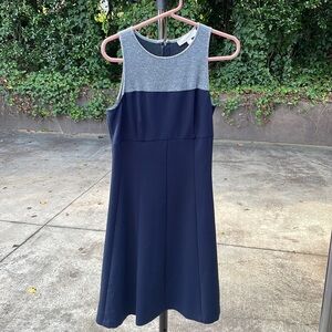 BOGO! LOFT A-line navy gray dress